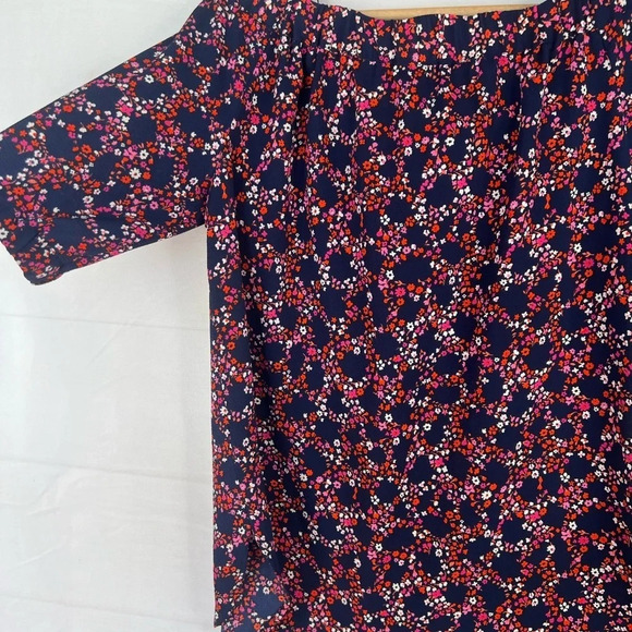 Michael Michael Kors Floral Print Off The Shoulder Top Short Sleeve Size M - Picture 7 of 12